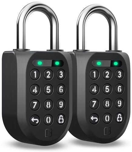 Image of igloohome New Smart Padlock 2 (SP2) 2-Pack, The Toughest Smart Padlock - Share Access from Anywhere with The Mobile app (iOS /Android) - No WiFi Needed, Waterproof & Rechargeable