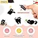 HAPRIC 30Pcs Black Cat Magnets Cute Fridge Magnets for Refrigerator Locker - Funny Kitchen Decor Accessories Gifts for Cat Lover Magnetic Stickers for Home, Office, Mailbox, Holiday