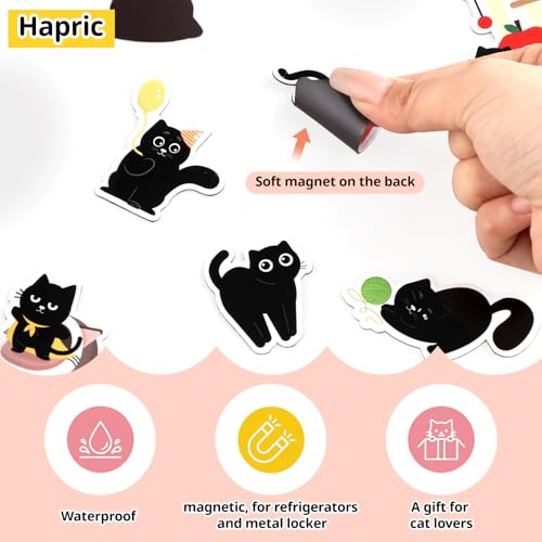 30 imanes decorativos de gato negro Hapric miniatura 2