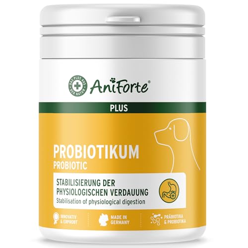 AniForte Plus Probiotikum Tabs für Hunde 90 Stück - Natürliche Präbiotika & Probiotika für Hunde, Stabilisiert die Verdauung & fördert eine gesunde Darmflora, mit aktiven Darmbakterien