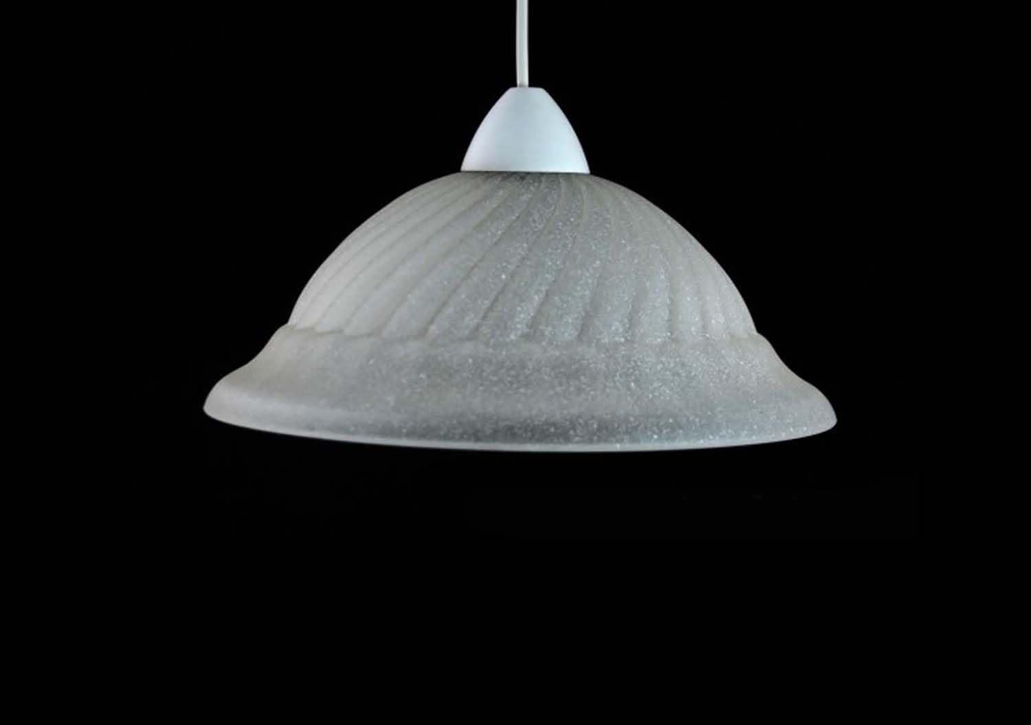 LAMPADA DA PARETE applique in vetro Murano modernariato satinato bianco