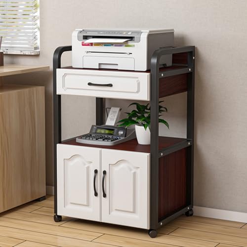 GUAWJRZDP Meuble Rack Audio Multifonction, Rack Audio avec Tiroir, Meuble Stéréo Multimédia, Meuble Hi FI Mobile, Meuble Audio Vidéo for Bureau À...
