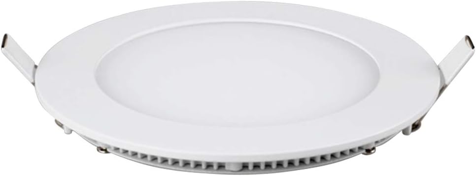 15W 7inch Ultra-Thin LED Panel Light Round Recessed Downlight, 6500K White LED Ceiling Lights for Office, Mall, Home, Corridor, Living Room, Bathroom (White, 15W)
