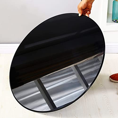 Mesa redonda de cristal para patio al aire libre, 40 cm, 50 cm, 60 cm, 80 cm, vidrio templado transparente, borde redondeado, ideal para mesas de comedor y mesas de café