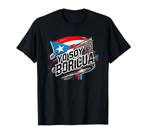 Yo Soy Boricua Drapeau Portoricain Radio Musique Salsa Cool Fun T-Shirt