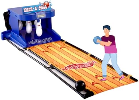 Indoor Bowling Ball Game Console with LED Lighting, Automatic Ball Return, Simulated Sound Effects & Electronic Scoreboard - Fun Indoor Sports Activity for Family & Friends 3.5m