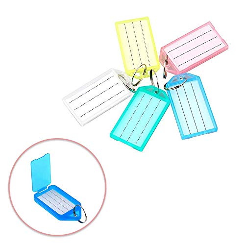 Preisvergleich Produktbild Kunststoff-Schlüsselanhänger, für Büro / Hotel, Markierbare Nummer, Schlüsselkarte, Gepäckanhänger, 100 Stück