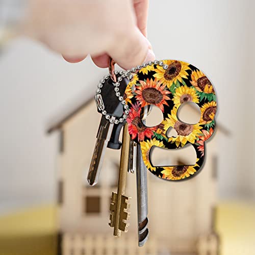 Sunflower Skull Bottle Opener For Bartender Girl, Women, Her, Sister, Girlfriend, Skull Bar Key, Suger Skull Decor, Halloween Day, Christmas Day Gifts, Bo4 #TOP4