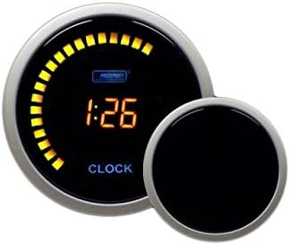 Amber Digital LCD Clock Gauge 12 Volt 52mm (2 1/16")
