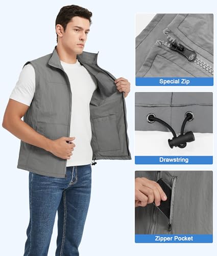 Cooling Vest for Men Hot Weather Ice Vest with 24pcs Ice Packs Lightweight & Breathable Outdoor Work Everyday Active4