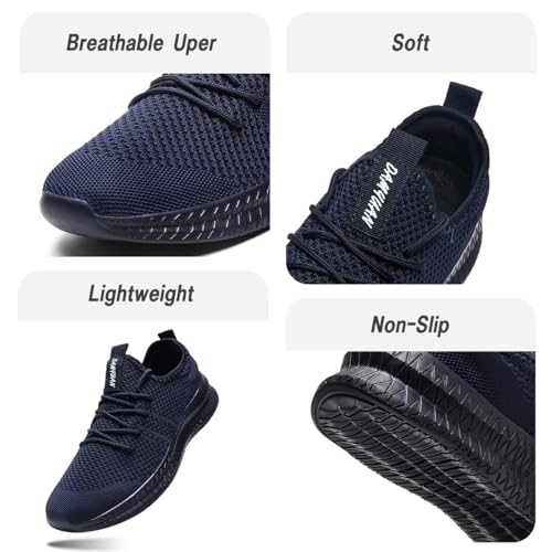 Image of Men Non-Slip Work Shoes Tennis Gym Sneakers Breathable Slip Resistant Lightweight and Comfortable for All-Day Wear Sports and Walking