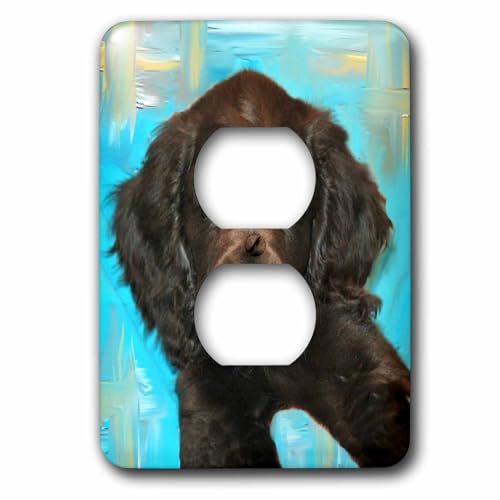 Boykin Spaniel Chiot plaque 2 prises murale cache interrupteur de marque - 2