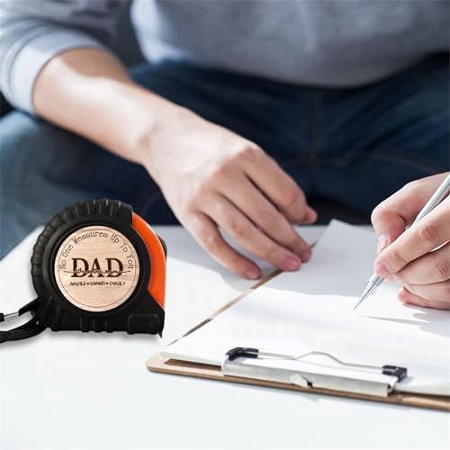 Set de cinta métrica y martillo personalizado para papá miniatura 4