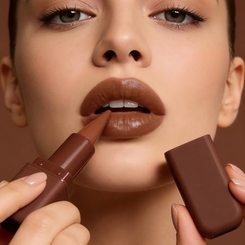 Image of BAISEN DIARY 2-in-1 Gradient Lip Liner and Lipstick Lip Combo Set - Achieve Flawless Contour and Gradual Ombre Effect with Easy-to-Use Crayon Form and Cone Tip (03 Mocha Cream, 1)