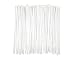 HAODE FASHION 120 Pack Long 14 Inch White Clear Strong Cable Ties, Upgrade Industrial UV Resistant Durable Life Zip Ties, Heavy Duty Cable Management for Large Objects (50LB, White, Outdoor Use)