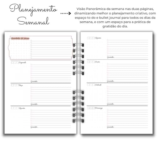 Planner Pessoal de Planejamento Estratégico EMF.Planner - Boho