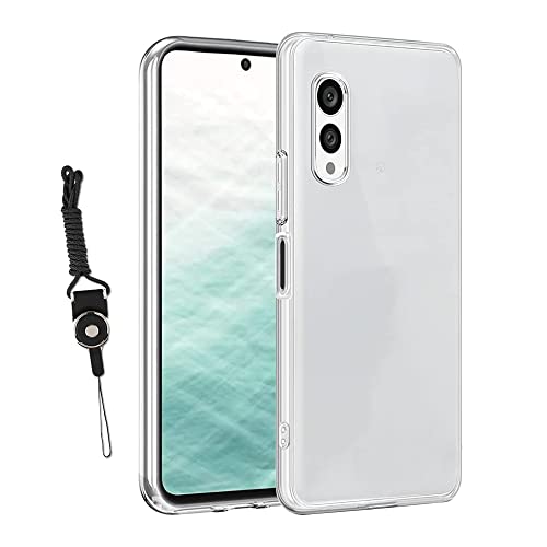 FOR Arrows N F-51C 用の ケース カバー クリア ソフトTPU 透明 Arrows N F-51C 保護カバー 耐衝撃 画面レンズ保護 薄型 軽量 スマホケース ストラップホール付属 ネックストラップ付 黄変防止 柔らかい すり傷防止 指紋防止 耐久 携帯カバー Arrows N F-51C