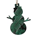 Matériau durable : les décorations de Noël en bois vert feuille de bananier sont fabriquées en buis. Chaque pièce de bois est soigneusement poncée et polie pour une surface lisse. Chaque artisanat est conçu avec de petits trous pour une suspension facile, parfait pour la fabrication de décorations de vacances.