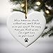 OFlyDesigns Pet Memorial Ceramic Heart Keepsake, “When Tomorrow Starts Without Me” Remembrance Ornament for Dog or Cat, Loving Memory Sympathy Decor with Gift Box, Pet Loss Bereavement Hanging Heart
