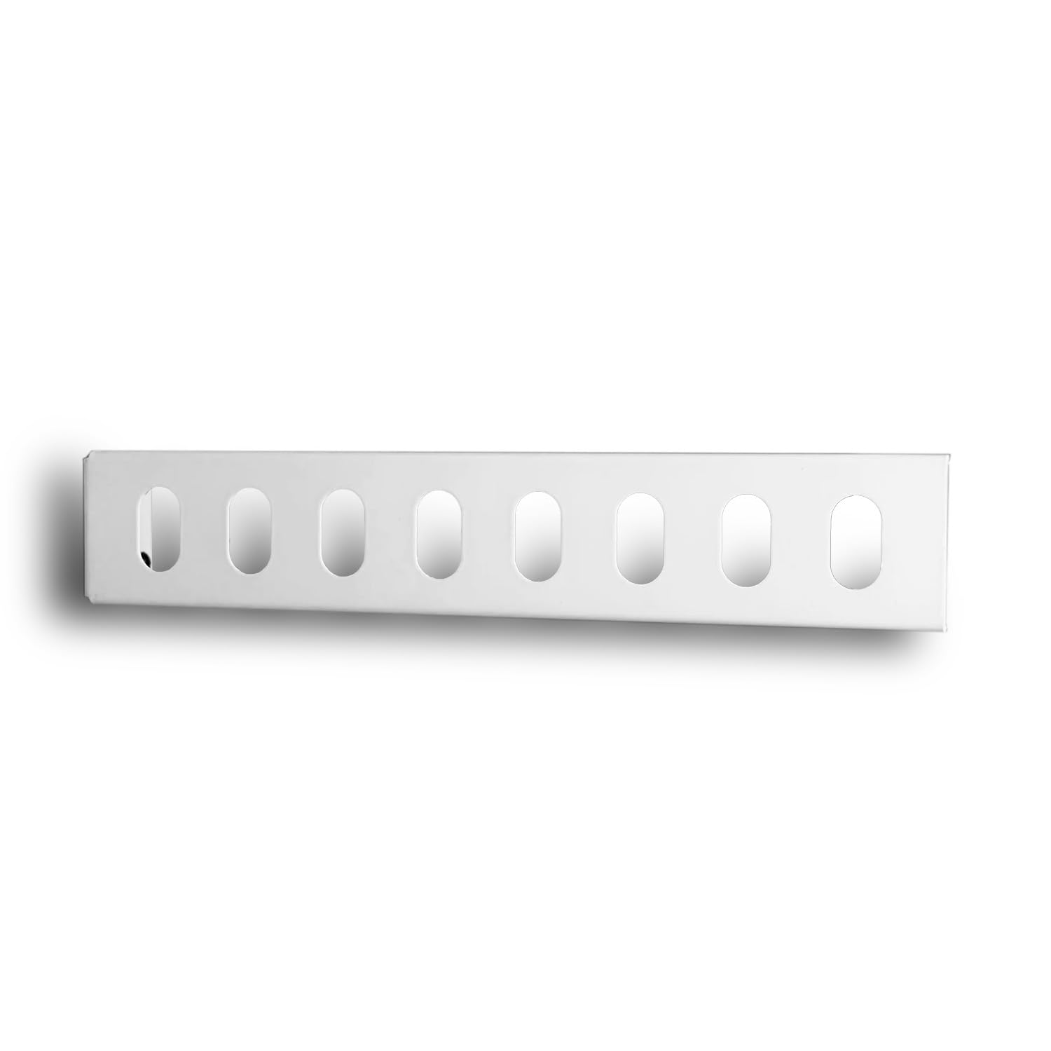 OKUNAII Wall Mount Clothes Drying Hanging Bracket – White Powder-Coated Finish – Steel Wall-Mounted Hanger Rail for Up to 8 Coat Hangers – Indoor or Balcony Drying Solution – UK Made