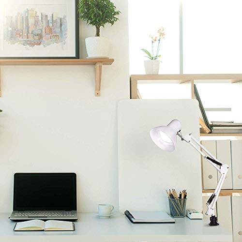 ZeroPlusOne-Swing-Arm-Desk-Lamp-E27-Bulb-Socket-Flexible-Clamp-on-Table-Lamps-White-Painted-Classical-Bedside-Lamp-for-Reading-Working-Studying-AU-Plug