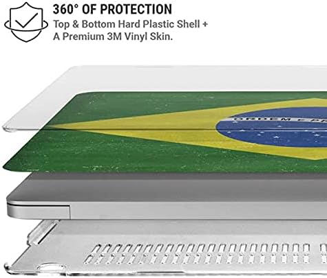 Skinit Case + Skin Compatible with MacBook Air 13in M1 (2021) Originally Designed Brazil Flag Distressed Design