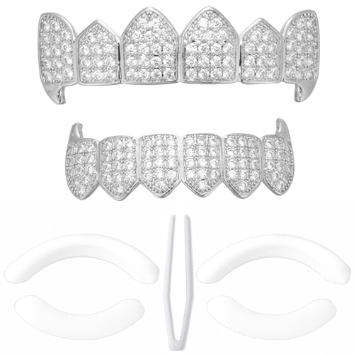 Fangs Grillz para Dientes Chapados en Oro 18K miniatura 1