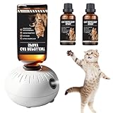 Tyrbsvlnar Cat Spray Deterrent System, Automatic Cat Deterrent Spray, Motion Activated Pet Deterrent Spray System for Cats Odorless Pet Deterrent, Friendly, Cat Repellent System with 3ft Sensor