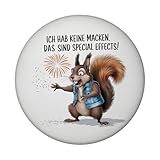 Hab Keine Macken Magnet mit verrücktem Eichhörnchen Lustiger Kühlschrank-Magnet für humorvolle Dekoration