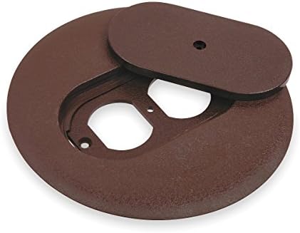 Floor Box Cover, Round, 6 in., Brown