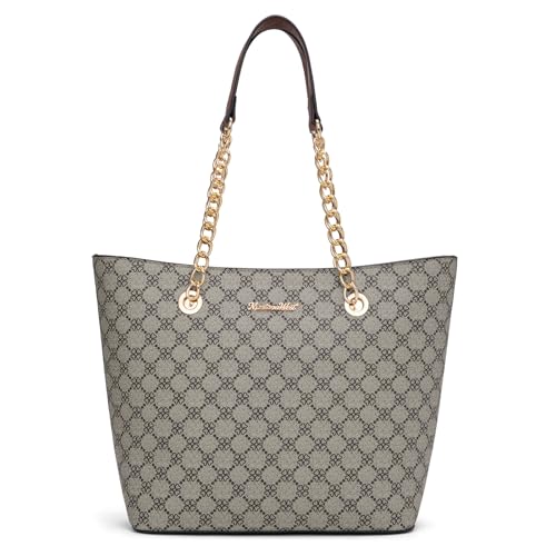 Image of Handbags for Women Chain Shoulder Vegan Leather Tote Bag Top Handle Handbag