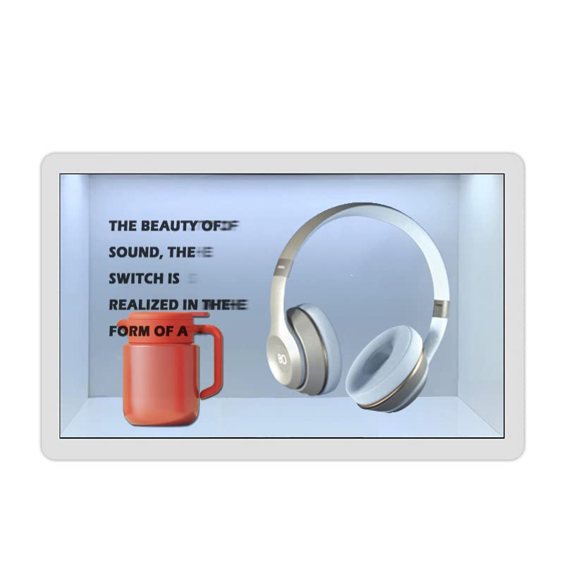 Image of 3D Transparent Screen Advertising Display Remote Video Interactive Live Digital Intelligent Virtual Human AR VR Hologram Cabinet All-in-one Computer, 43 inches Monitor