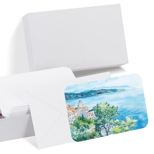 Cartes postales aquarelle 10x15 coton PATIKIL avec enveloppes papier dessin 300g