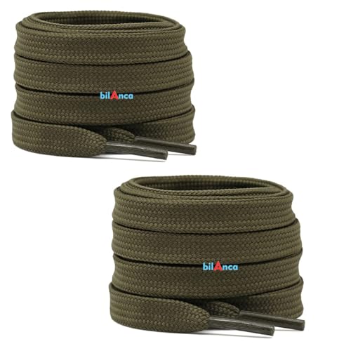 Image of 2 PAIRS Flat Shoe laces 48 Inches Wide Shoelaces for Athletic Running Sneakers Sports Shoes Boot Laces Strings (2 Pairs)