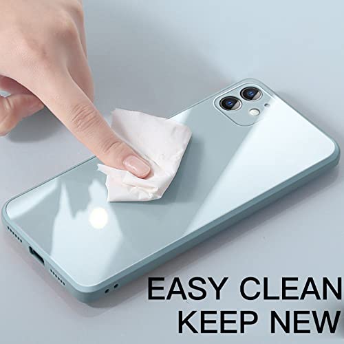 Coque en verre trempé carré pour iPhone 11 Pro Max violet