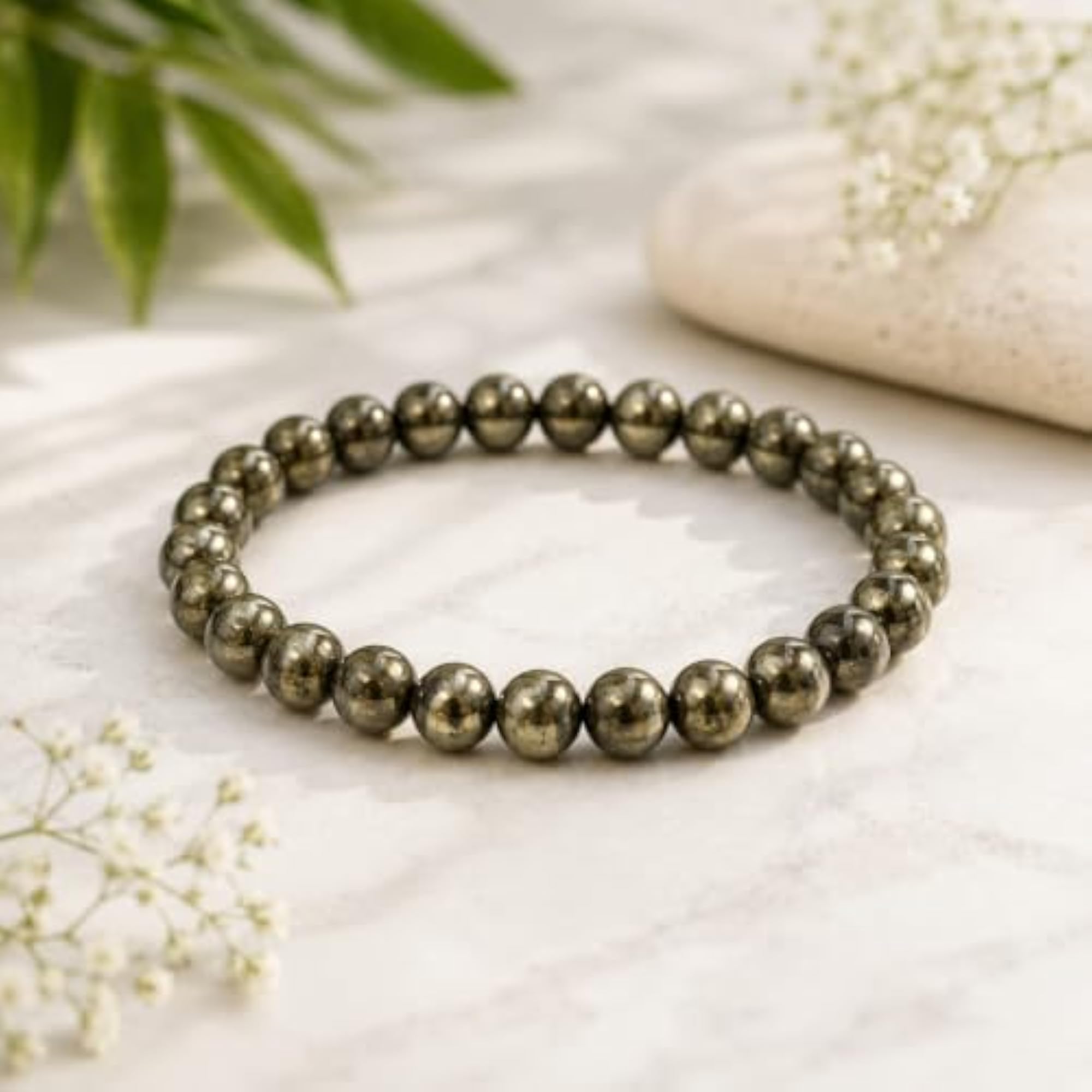 Raw Pyrite Crystal Bracelet for Men & Women