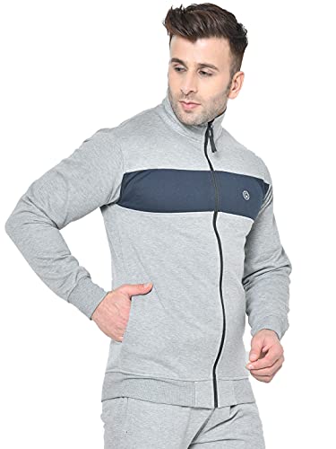 Image of CHKOKKO Fleece Men Winter Sports Running Zipper Collared Neck Stylish Jacket