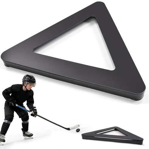 Joewuzun Triangle Hockey Passer Rebounder Puck Passer for Hockey Training Equipment, Portable 26\" Passing Slot for Passing, Shooting, Use on and Off Ice