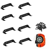 LIEFERUMFANG: Set enthält 8 schwarze Wandhalterungen und 16 Befestigungsschrauben für eine sichere Montage