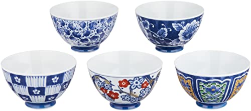 јq  F ъGς  Zbg Japanese Rice bowl 5pcs set porcelain/Size(cm) 12x7.3/No:770800