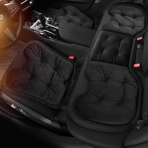 Aoasious 秋冬用 防寒シートカバー 一般車種 厚毛カーシート 車内用品 ノーブルブラック 防寒 おしゃれカー用品 (ノーブルブラック)