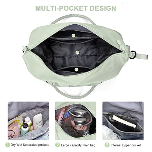 Weekender Bags For Women,Carry On Bag,Overnight Bag With Trolley Sleeve,Sports Tote Gym Bag,Travel Bag For Women.green #TOP5