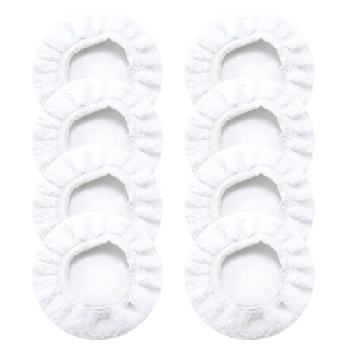ZEPFJHE Paquete de 8 paños lavables de microfibra para limpiadores de mano, accesorios de eficiencia de limpieza, almohadilla de pulido de lana de cordero suave