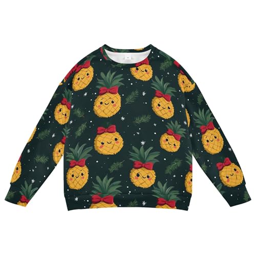 JUNZAN Cute Cartoon Pineapples Little Boys Sweatshirts Hoodies Fleece Tops Clothing Shirts Camping 4T