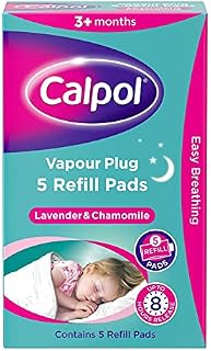 Calpol Vapour Plug Refill Pads Lavender & Chamomile 3+ Months, Pack of 5