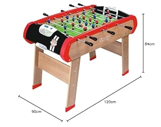 Smoby - Babyfoot Champions - Structure et Pieds en Bois - Poignées Ergonomiques, Lanceur de Balles, Joueurs - 2 Balles en Liège Incluses - A Partir de 8 Ans - Fabrication Française
