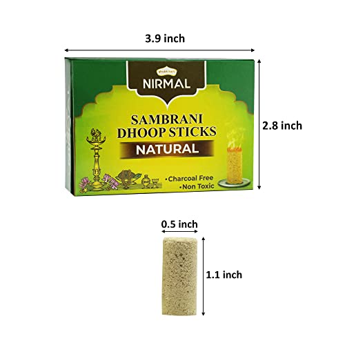 Shubhkart Nirmal Sambrani Natural Dhoop Stick Gift Pack Set - Long Lasting Incense for Prayer and Meditation | Odor Removing and Air Purifying | Stress Relief and Relaxation