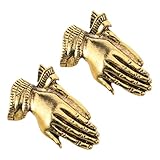 Amosfun 2 Unidades Broche de Oración Dorado de Aleación Ligero y Elegante para Mujer y Hombre, Accesorio Religioso Adecuado para Trajes de Negocios y Bodas