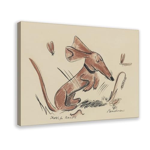 Impression de croquis Ludwig Bemelmans sur toile haut de gamme 40x61