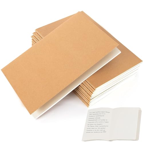 Reviews de Blocs y cuadernos de dibujo . 42 Paquete de 14 Cuadernos Kraft A5, 840 Páginas Blancas, Libretas cosidas de Notas de Papel Kraft, para Escritura, Dibujo, Diario, Regalo, Oficina, Viajero, para Niños, Adultos- 14...